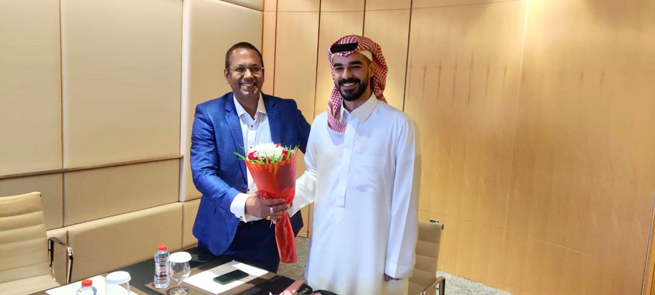 Co-Founder and MD of Corcom meet Royal Highness Prince Saud Bin Mishal Al-Saud- Chairman of Saudi Cricket Association